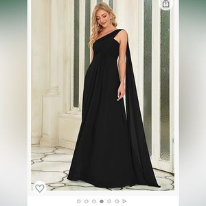 One Shoulder Evening Gown